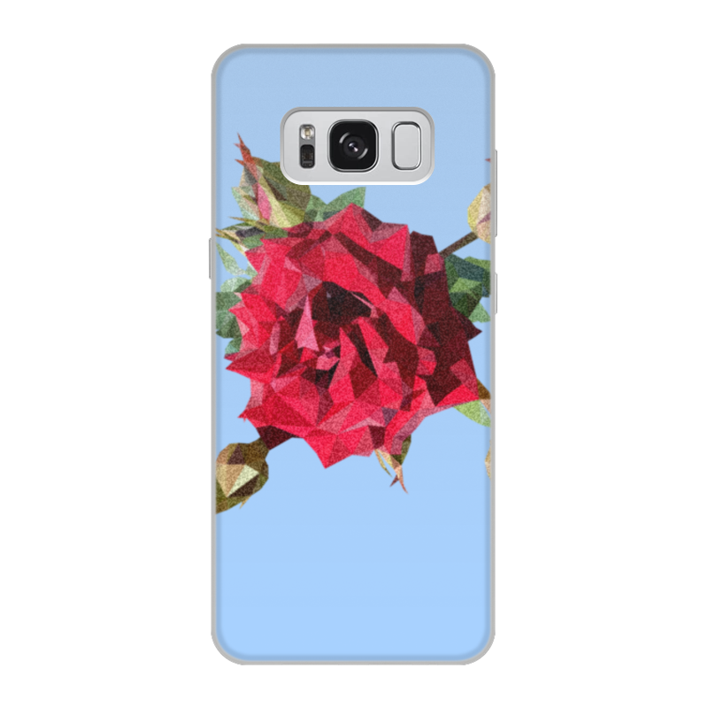 Printio Чехол для Samsung Galaxy S8, объёмная печать Rose low poly vector жидкий чехол с блестками девушка в купальнике нарисованная на samsung galaxy a8 самсунг галакси а8 плюс 2018