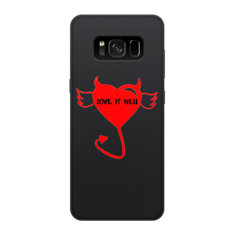 Printio Чехол для Samsung Galaxy S8, объёмная печать Любовь - это ад re pa накладка transparent для samsung galaxy j6 2018 с принтом бриллиантовое сердце