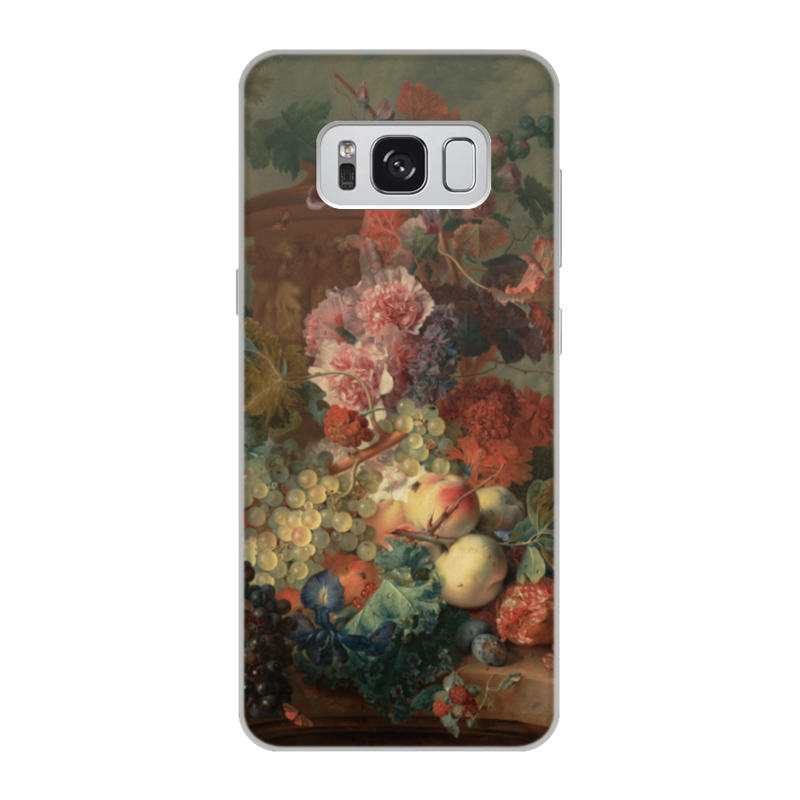Printio Чехол для Samsung Galaxy S8, объёмная печать Цветы (ян ван хёйсум) printio чехол для samsung galaxy s6 edge объёмная печать ваза с цветами ян ван хёйсум