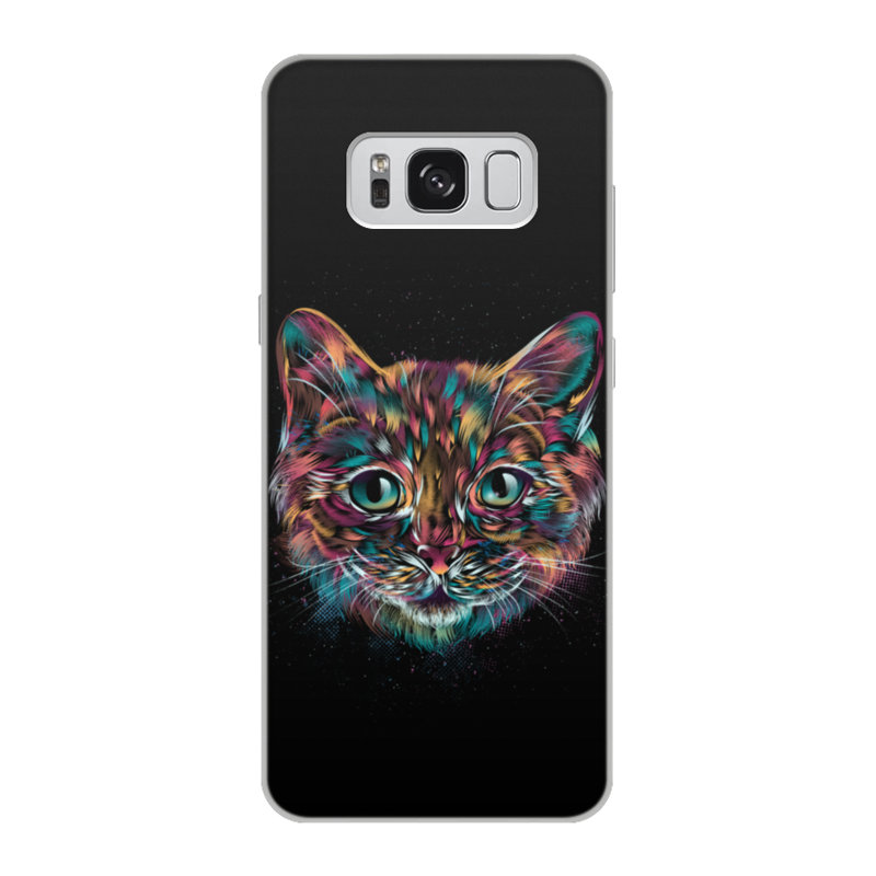 Printio Чехол для Samsung Galaxy S8, объёмная печать Пёстрый кот printio чехол для samsung galaxy s8 объёмная печать пёстрый медведь