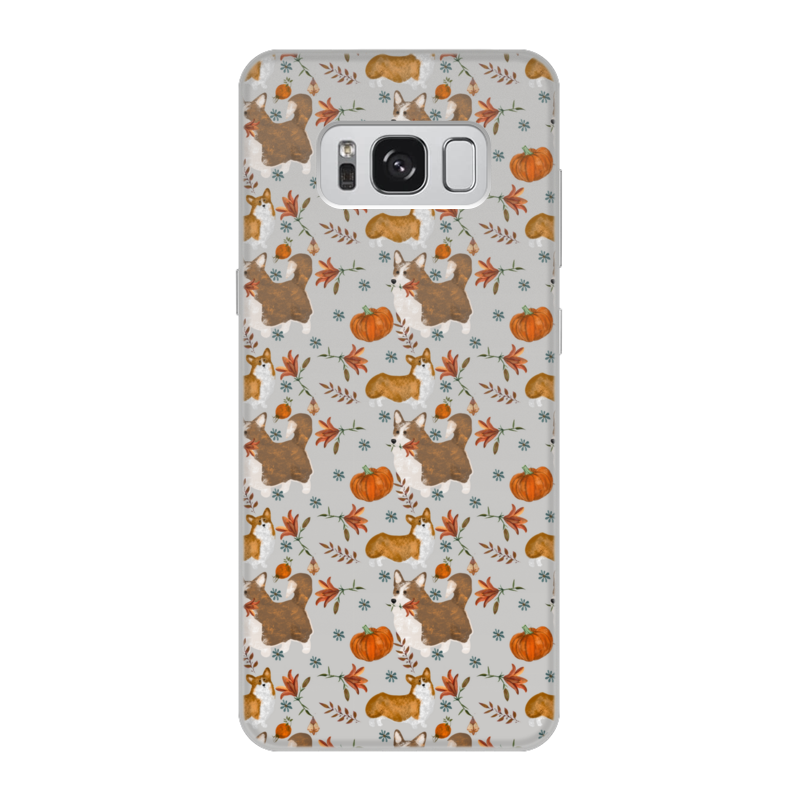 Printio Чехол для Samsung Galaxy S8, объёмная печать Осенний корги printio чехол для samsung galaxy s8 объёмная печать осенний лес