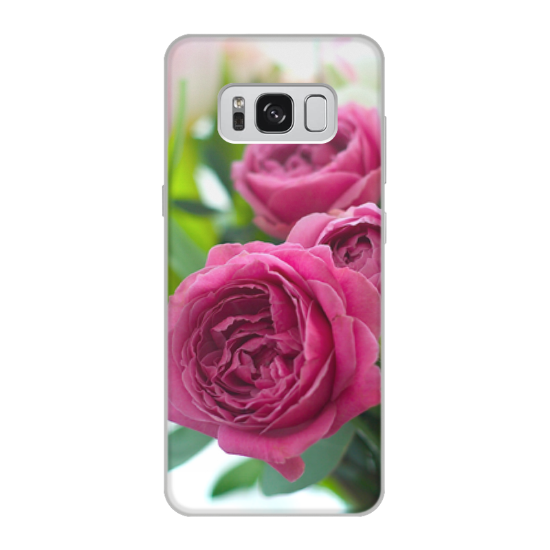 Printio Чехол для Samsung Galaxy S8, объёмная печать Розовые розы силиконовый чехол на vivo y3s розы для виво ю3с
