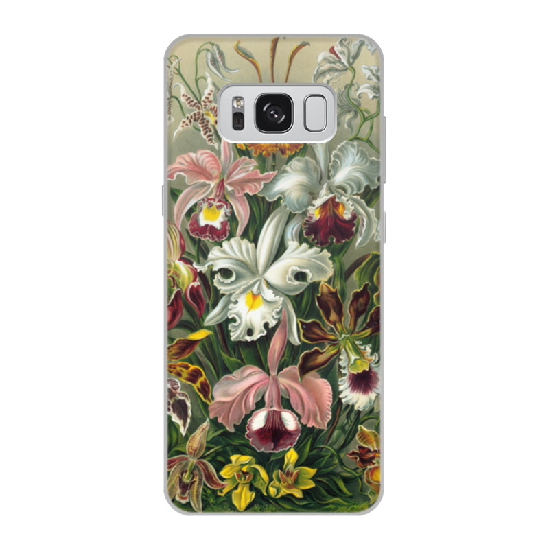 Printio Чехол для Samsung Galaxy S8, объёмная печать Орхидеи (orchideae, ernst haeckel) ультратонкий силиконовый чехол накладка для samsung galaxy a8 2018 с принтом голубые орхидеи