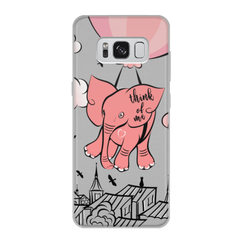 Printio Чехол для Samsung Galaxy S8, объёмная печать Розовый слоник