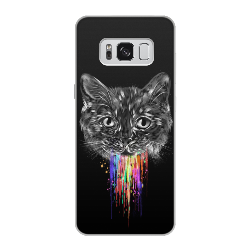 Printio Чехол для Samsung Galaxy S8, объёмная печать Радужный кот