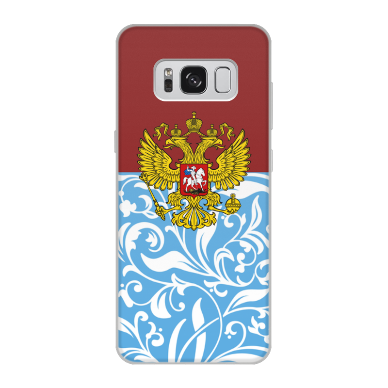 Printio Чехол для Samsung Galaxy S8, объёмная печать Цветы и герб