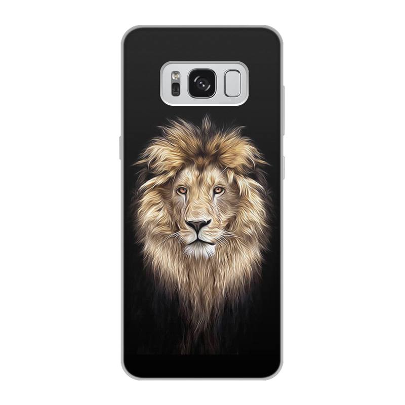 Printio Чехол для Samsung Galaxy S8, объёмная печать Лев. живая природа