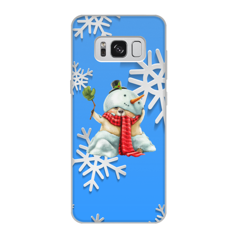 Printio Чехол для Samsung Galaxy S8, объёмная печать Снеговик printio чехол для samsung galaxy s8 объёмная печать милый снеговик