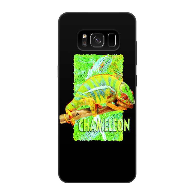 Printio Чехол для Samsung Galaxy S8, объёмная печать Хамелеон. printio чехол для samsung galaxy s8 объёмная печать хамелеон с цветами в пятнах краски