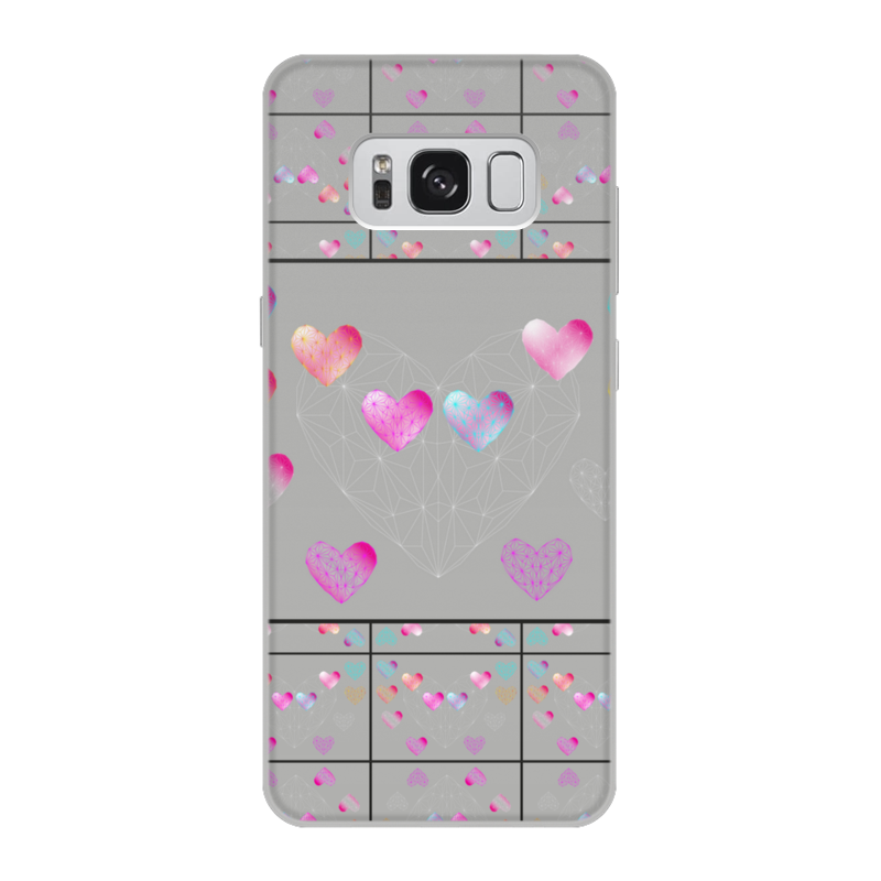 Printio Чехол для Samsung Galaxy S8, объёмная печать low poly heart