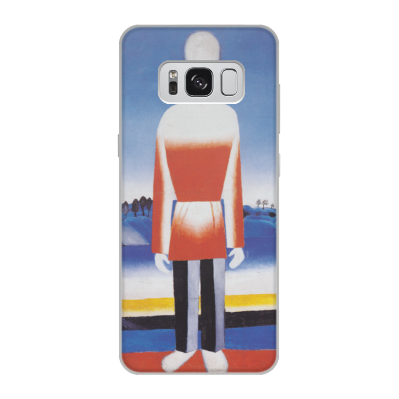 Printio Чехол для Samsung Galaxy S8, объёмная печать Человек в супрематическом ландшафте