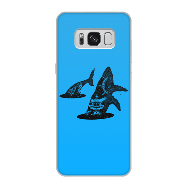 Printio Чехол для Samsung Galaxy S8, объёмная печать Кит и море printio чехол для samsung galaxy s8 объёмная печать кит и волны
