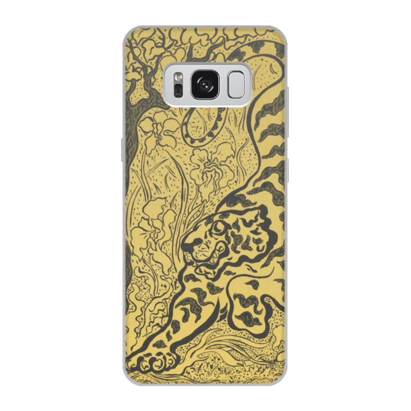 Printio Чехол для Samsung Galaxy S8, объёмная печать Тигр в джунглях (поль-элье рансон) printio чехол для iphone 5 5s объёмная печать digitales поль элье рансон
