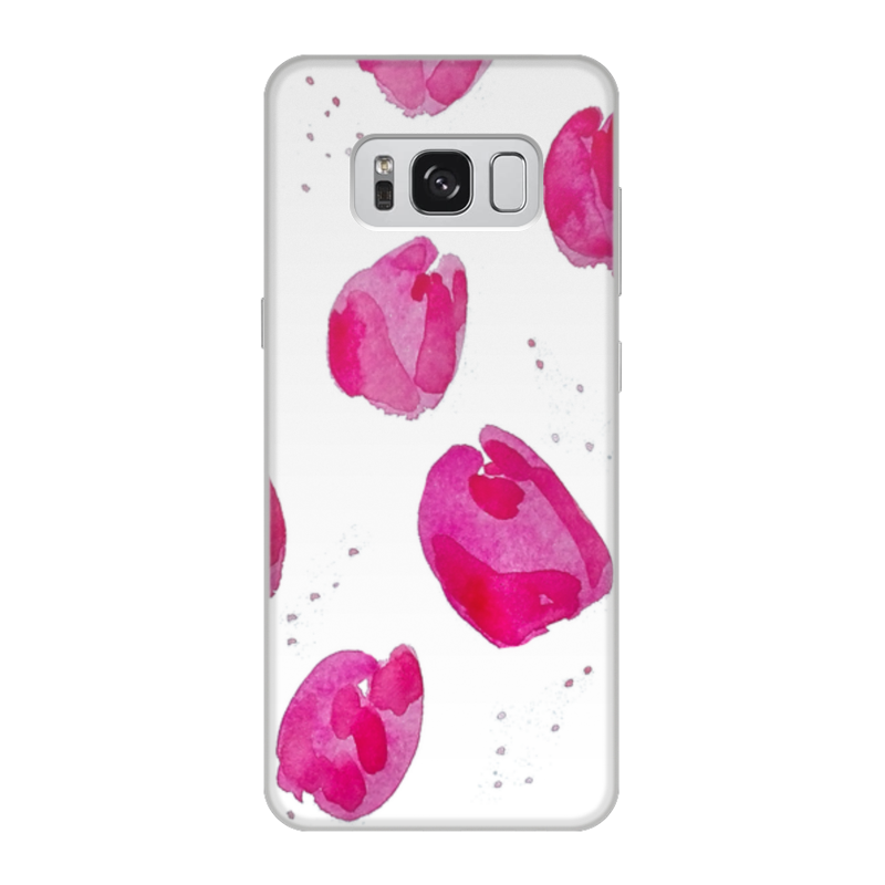 Printio Чехол для Samsung Galaxy S8, объёмная печать Акварельные тюльпаны printio чехол для samsung galaxy s8 объёмная печать розовое настроение