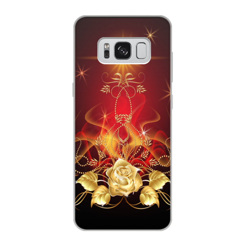 Printio Чехол для Samsung Galaxy S8, объёмная печать Золотая роза чехол пластиковый samsung galaxy s8 лазурные розы