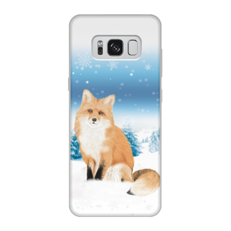 Printio Чехол для Samsung Galaxy S8, объёмная печать Лисичка в снегу.