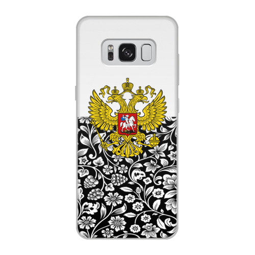 Заказать чехол для Samsung Galaxy S8/S8 Plus в Москве. Чехол для Samsung Galaxy S8, объёмная печать Цветы и герб от THE_NISE  - готовые дизайны и нанесение принтов.
