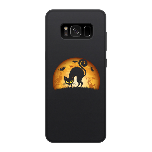 Заказать чехол для Samsung Galaxy S8/S8 Plus в Москве. Чехол для Samsung Galaxy S8, объёмная печать Черная кошка от Irika - готовые дизайны и нанесение принтов.