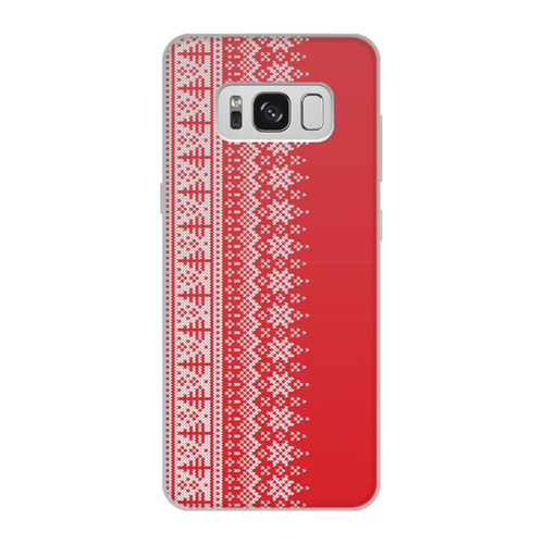 Заказать чехол для Samsung Galaxy S8/S8 Plus в Москве. Чехол для Samsung Galaxy S8, объёмная печать Новогодние узоры от FireFoxa - готовые дизайны и нанесение принтов.