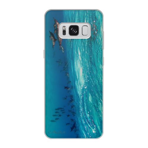 Заказать чехол для Samsung Galaxy S8/S8 Plus в Москве. Чехол для Samsung Galaxy S8, объёмная печать стая дельфинов от Оксана Музыка - готовые дизайны и нанесение принтов.