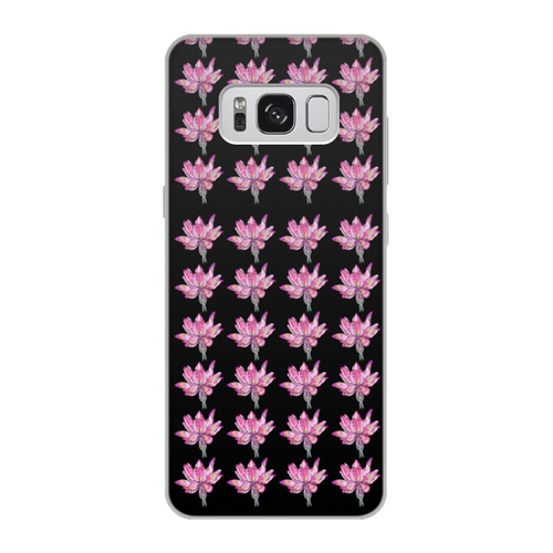 Заказать чехол для Samsung Galaxy S8/S8 Plus в Москве. Чехол для Samsung Galaxy S8, объёмная печать Паттерн цветы лотос розовый от Stil na yarkosti - готовые дизайны и нанесение принтов.