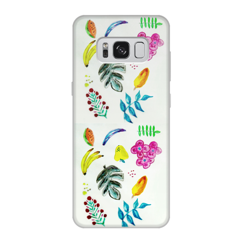 Заказать чехол для Samsung Galaxy S8/S8 Plus в Москве. Чехол для Samsung Galaxy S8, объёмная печать Фрукты от mrs-snit@yandex.ru - готовые дизайны и нанесение принтов.