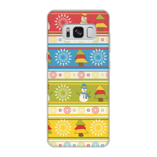Заказать чехол для Samsung Galaxy S8/S8 Plus в Москве. Чехол для Samsung Galaxy S8, объёмная печать Новогодние узоры от FireFoxa - готовые дизайны и нанесение принтов.