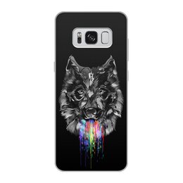 Заказать чехол для Samsung Galaxy S8/S8 Plus в Москве. Чехол для Samsung Galaxy S8, объёмная печать Радужный волк от ISliM - готовые дизайны и нанесение принтов.