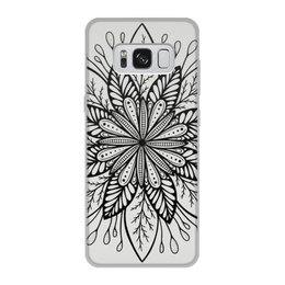 Заказать чехол для Samsung Galaxy S8/S8 Plus в Москве. Чехол для Samsung Galaxy S8, объёмная печать Чёрно-белая растительная мандала от Zoya Ip - готовые дизайны и нанесение принтов.