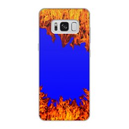 Заказать чехол для Samsung Galaxy S8/S8 Plus в Москве. Чехол для Samsung Galaxy S8, объёмная печать Пламя огня от Romario  - готовые дизайны и нанесение принтов.