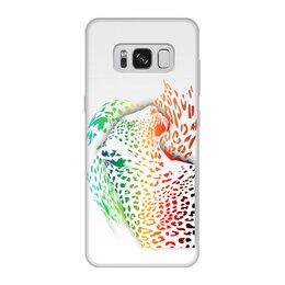 Заказать чехол для Samsung Galaxy S8/S8 Plus в Москве. Чехол для Samsung Galaxy S8, объёмная печать Радужный леопард от Zorgo-Art  - готовые дизайны и нанесение принтов.