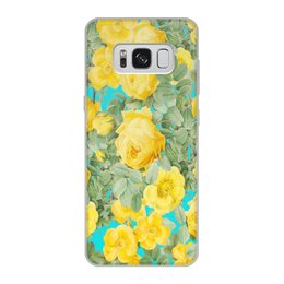 Заказать чехол для Samsung Galaxy S8/S8 Plus в Москве. Чехол для Samsung Galaxy S8, объёмная печать желтые цветы от THE_NISE  - готовые дизайны и нанесение принтов.