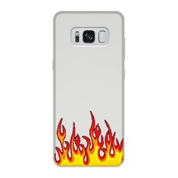 Заказать чехол для Samsung Galaxy S8/S8 Plus в Москве. Чехол для Samsung Galaxy S8, объёмная печать Пламя от YellowCloverShop - готовые дизайны и нанесение принтов.