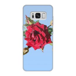 Заказать чехол для Samsung Galaxy S8/S8 Plus в Москве. Чехол для Samsung Galaxy S8, объёмная печать Rose Low Poly vector от natulia_hatulia@yahoo.com - готовые дизайны и нанесение принтов.