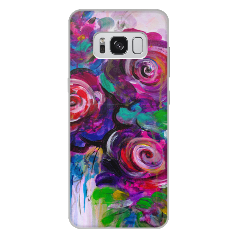 Printio Чехол для Samsung Galaxy S8 Plus, объёмная печать Цветочная провокация жидкий чехол с блестками цветочная фантазия 2 на samsung galaxy a11 самсунг галакси а11