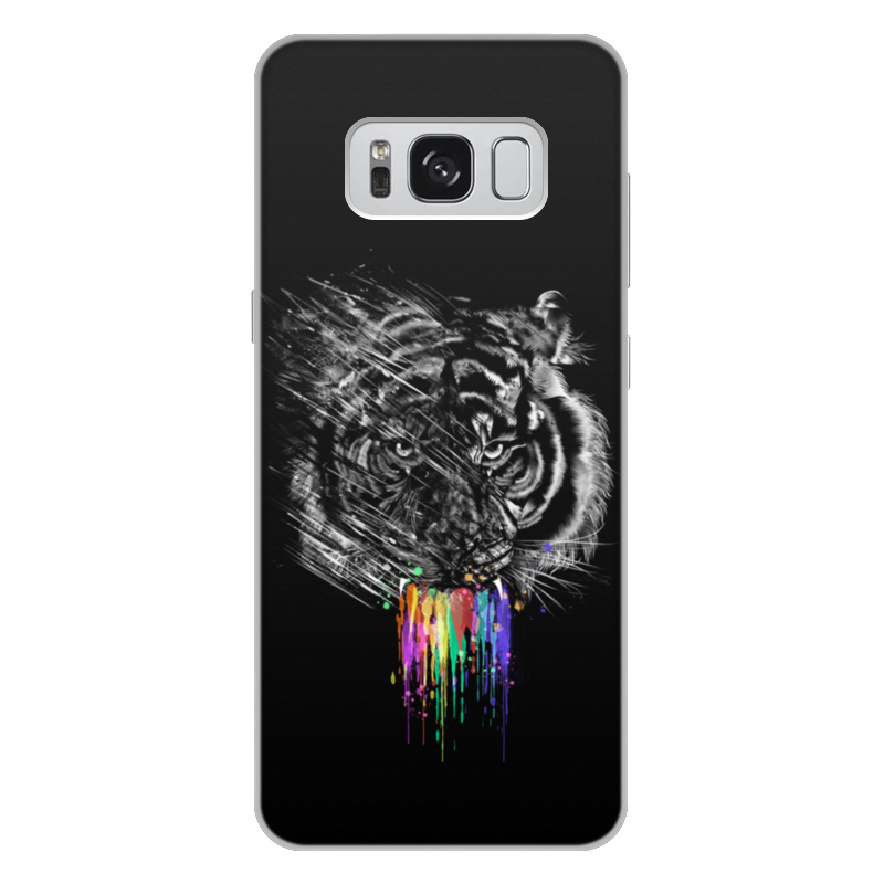 Printio Чехол для Samsung Galaxy S8 Plus, объёмная печать Радужный тигр printio чехол для samsung galaxy s8 plus объёмная печать цветной калейдоскоп