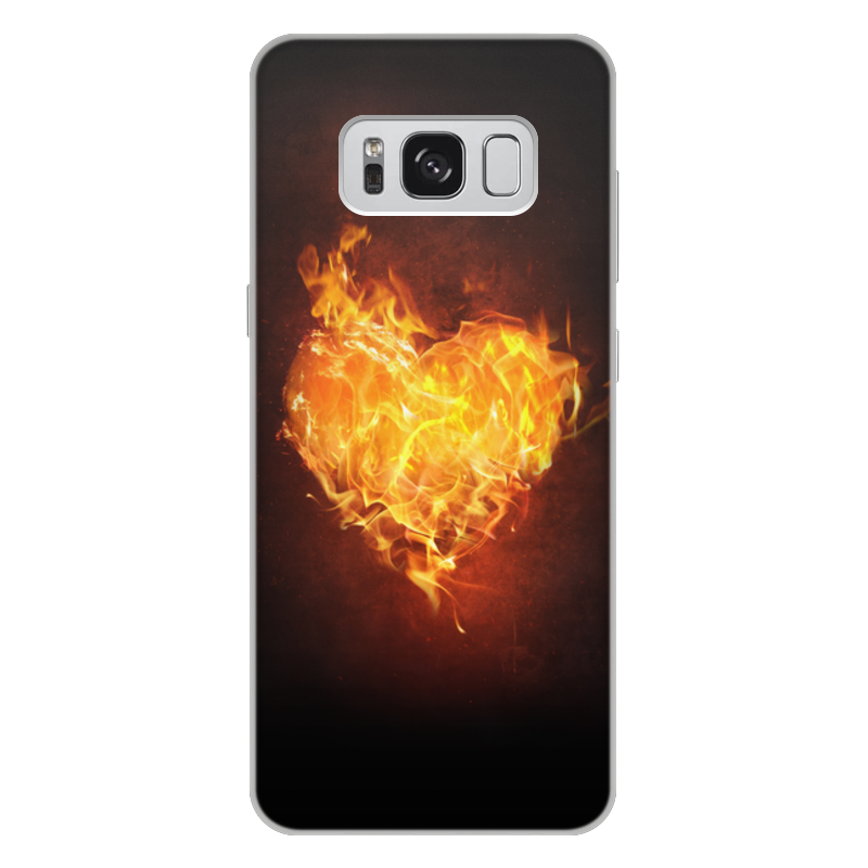 Printio Чехол для Samsung Galaxy S8 Plus, объёмная печать Огненное сердце