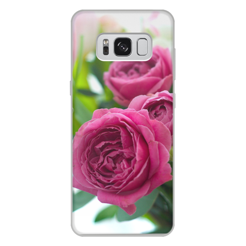 Printio Чехол для Samsung Galaxy S8 Plus, объёмная печать Розовые розы printio чехол для samsung galaxy s8 plus объёмная печать в сердце я лев ego sun