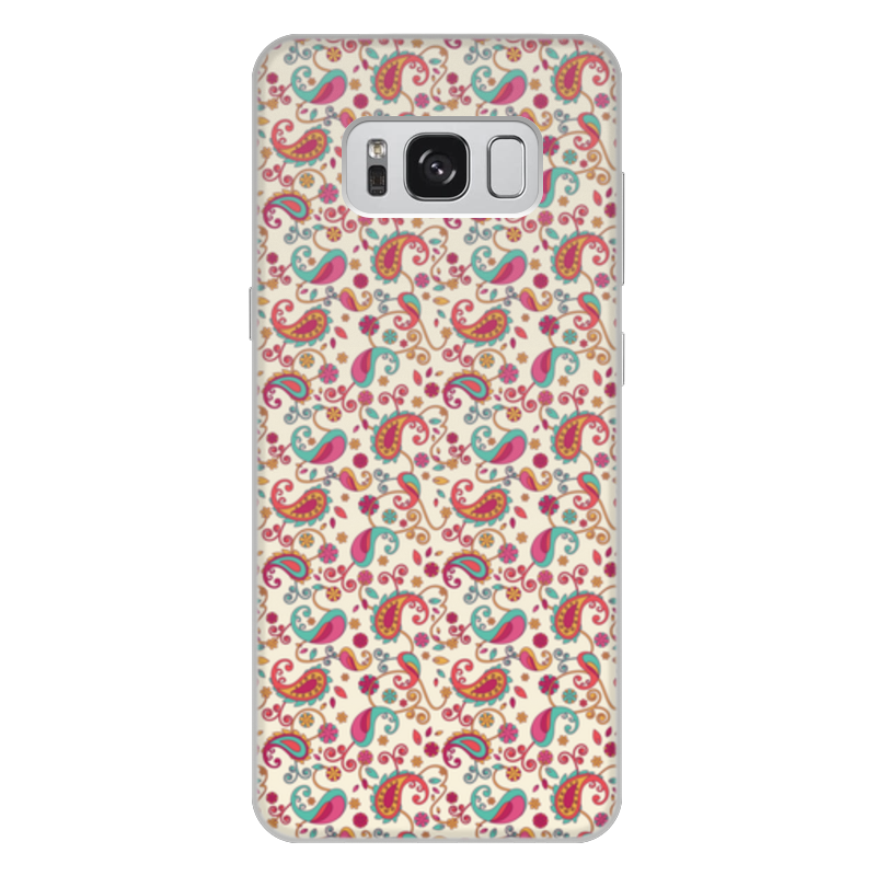 Printio Чехол для Samsung Galaxy S8 Plus, объёмная печать Пейсли (яркий) матовый силиконовый чехол my little cacti на samsung galaxy a50 самсунг галакси а50
