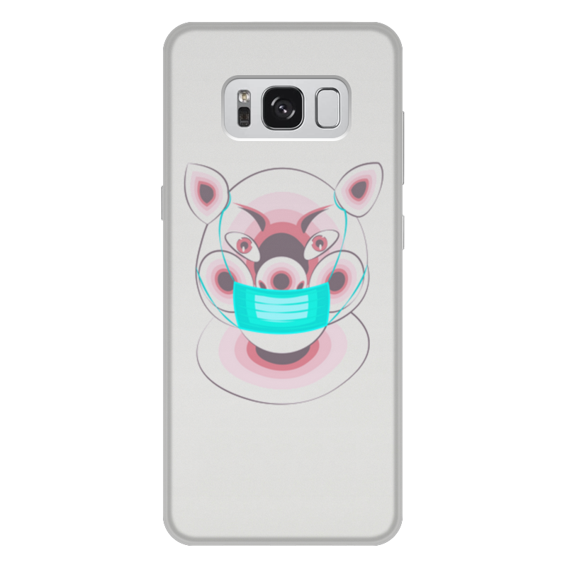 Printio Чехол для Samsung Galaxy S8 Plus, объёмная печать Поросенок в маске printio чехол для samsung galaxy s8 plus объёмная печать шимпанзе в маске