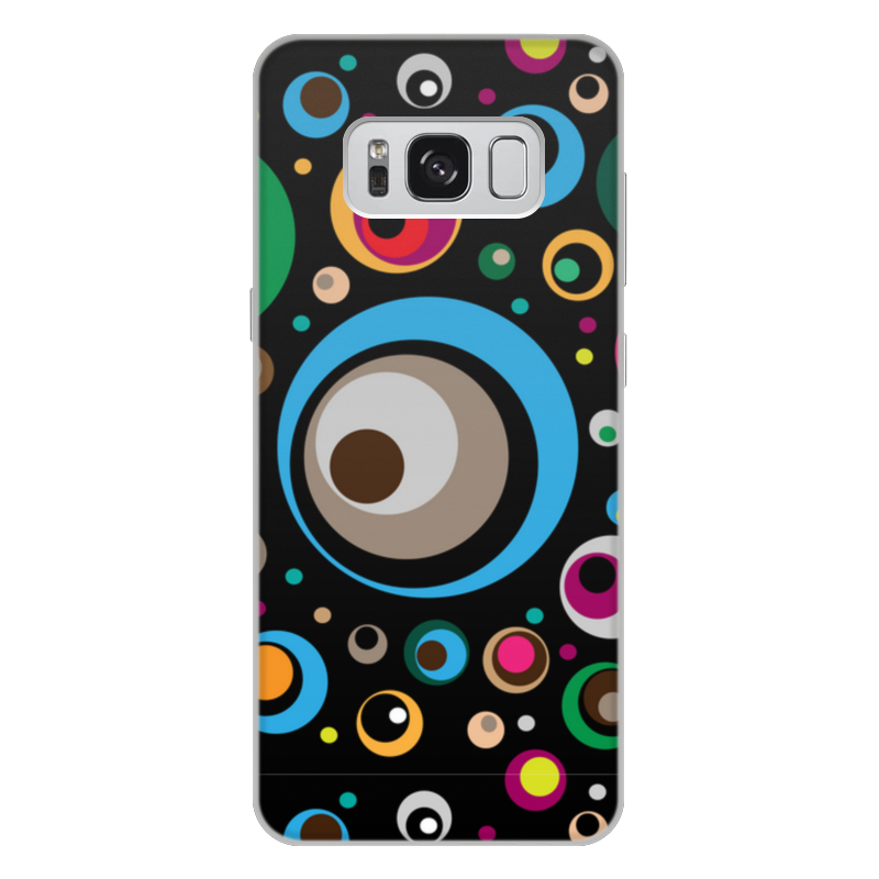 Printio Чехол для Samsung Galaxy S8 Plus, объёмная печать Разноцветные круги жидкий чехол с блестками большие пионы на samsung galaxy m11 самсунг галакси м11