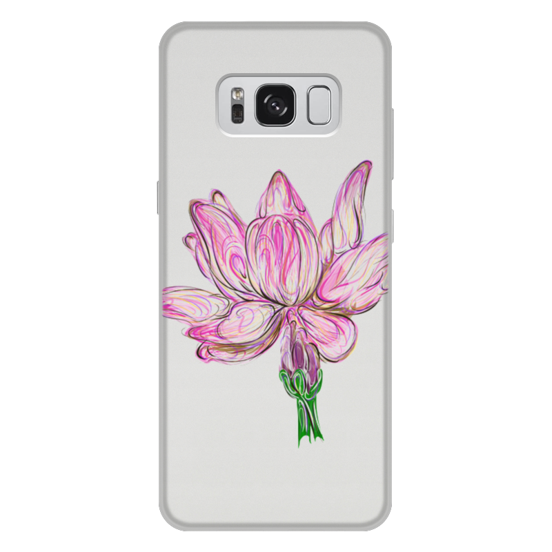Printio Чехол для Samsung Galaxy S8 Plus, объёмная печать цветок лотоса жидкий чехол с блестками розовый фламинго крупный план на samsung galaxy a8 самсунг галакси а8 плюс 2018