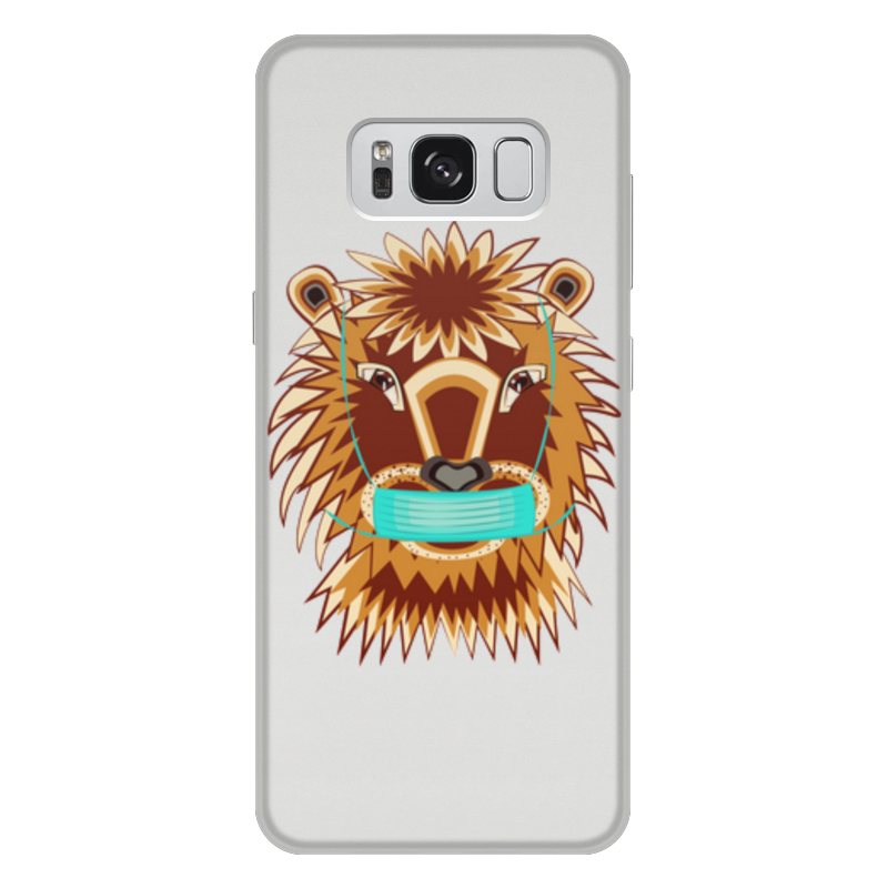 Printio Чехол для Samsung Galaxy S8 Plus, объёмная печать Лев в маске printio чехол для samsung galaxy s8 plus объёмная печать кот лев подарок для льва