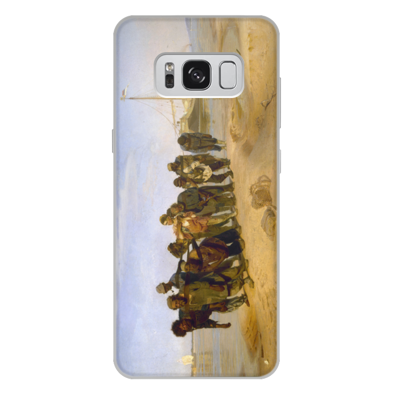 цена Printio Чехол для Samsung Galaxy S8 Plus, объёмная печать Бурлаки на волге (картина ильи репина)