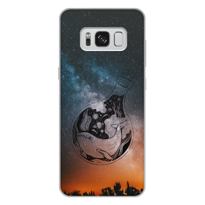 Printio Чехол для Samsung Galaxy S8 Plus, объёмная печать Космический кит printio чехол для samsung galaxy s8 объёмная печать абстрактная акварель