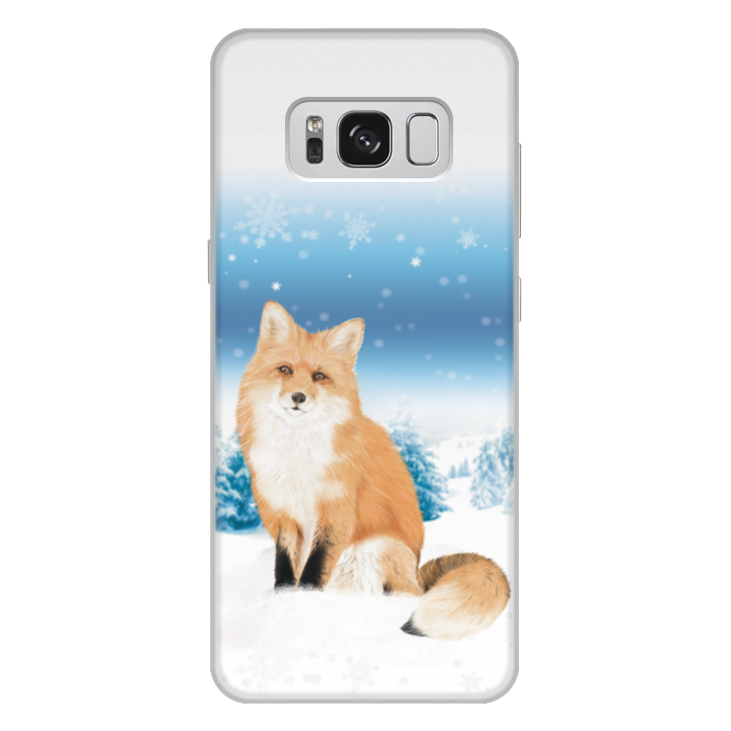 Printio Чехол для Samsung Galaxy S8 Plus, объёмная печать Лисичка в снегу. re paчехол накладка artcolor для samsung galaxy a6 plus 2018 с принтом цветы на голубом