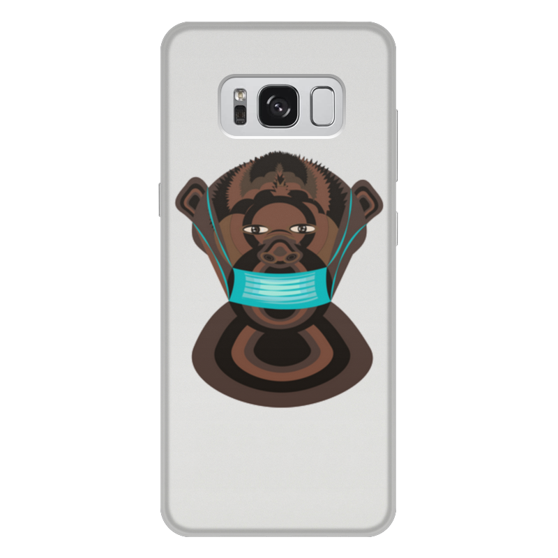 Printio Чехол для Samsung Galaxy S8 Plus, объёмная печать шимпанзе в маске