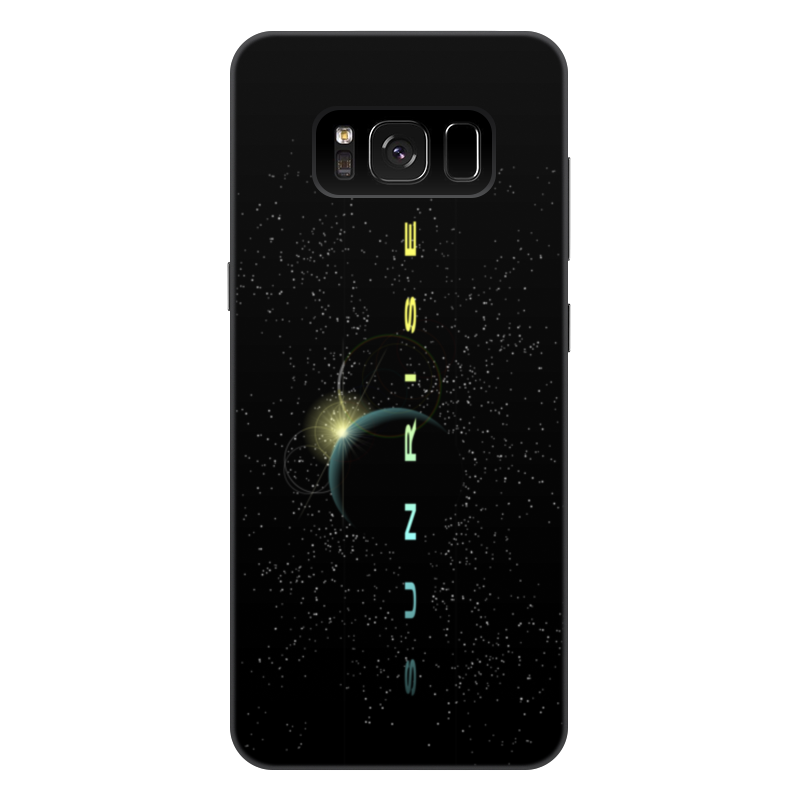 Printio Чехол для Samsung Galaxy S8 Plus, объёмная печать Восход солнца над планетой. printio чехол для samsung galaxy s8 объёмная печать покорение космоса