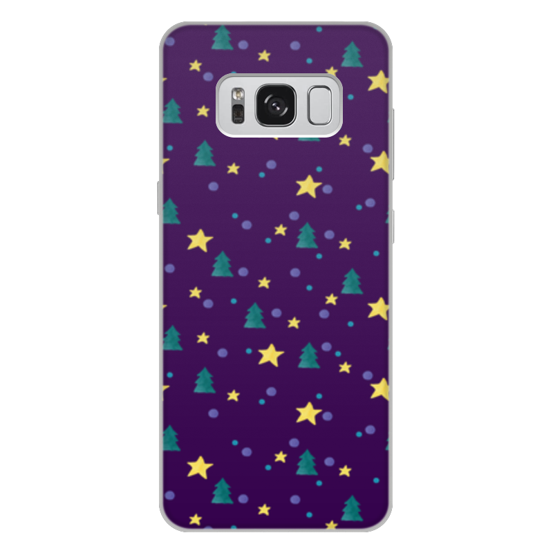 Printio Чехол для Samsung Galaxy S8 Plus, объёмная печать Елки и звезды printio чехол для samsung galaxy s8 объёмная печать звезды