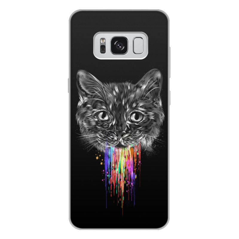 Printio Чехол для Samsung Galaxy S8 Plus, объёмная печать Радужный кот